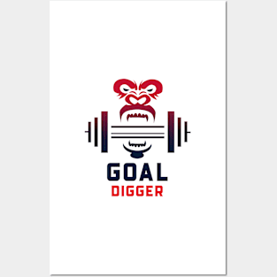 GYM Goal Digger Tee Posters and Art
